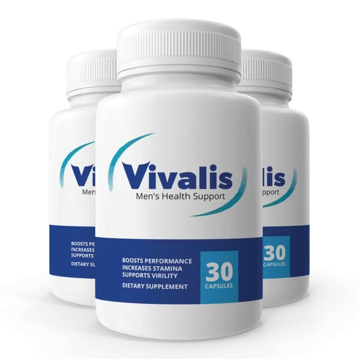3 bottles of Vivalis male vitality supplement